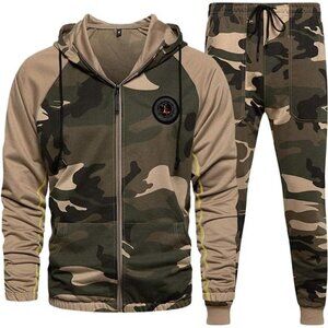 Mens Sweatsuits 2 Piece Hoodie Tracksuit Casual Comfy Camo Suits for Men